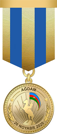 Ağdamın azad olunmasına görə medalı